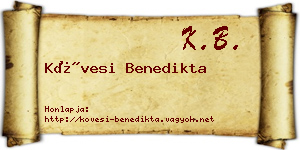 Kövesi Benedikta névjegykártya